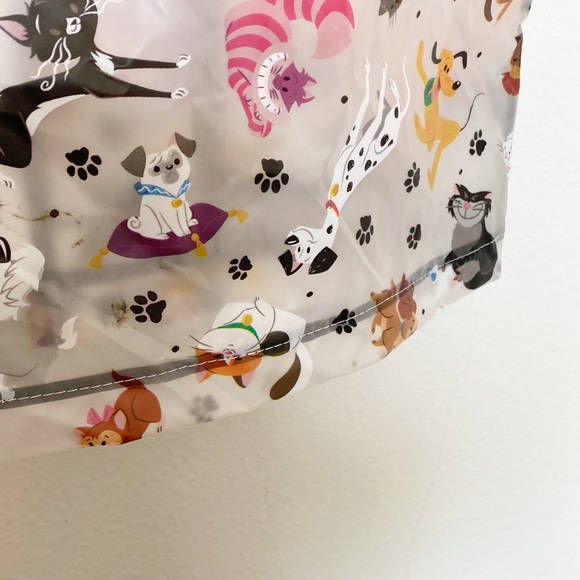 Disney Parks Reigning Cats and Dogs Rain Jacket Coat Clear Hooded Sz XS - Picture 12 of 13